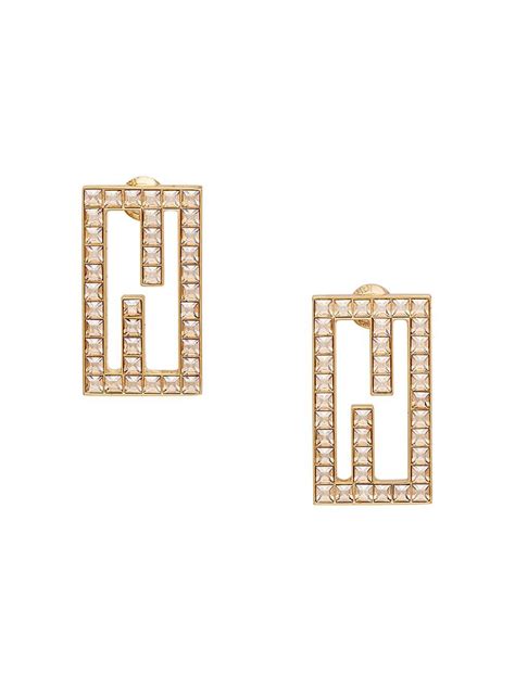 fendi stud baguette earrings|Earrings .